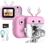 Babyfi ® - Multifunctionele Instant Print Camera voor Kinderen - Kindercamera - HD - 32GB SD-kaart - Speelgoedcamera - Digitale camera voor kinderen - Roze