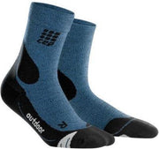 CEP Hiking Merino Mid-Cut Compressie Wandelsokken - Diep blauw/Zwart - Dames (40-43)