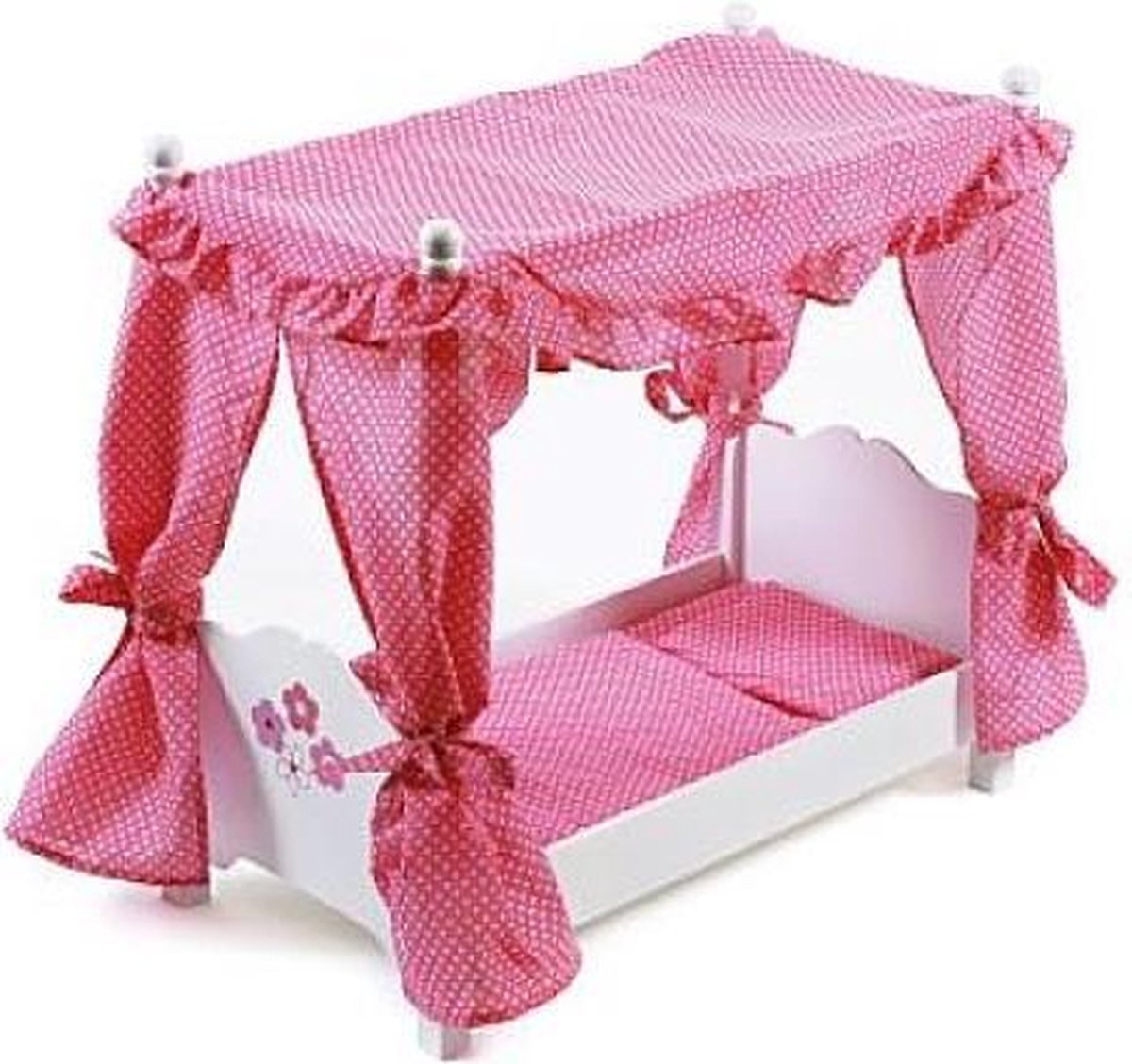 Bayer Chic 2000 - Houten Poppenbed-Hemelbed - Fiori Bianco