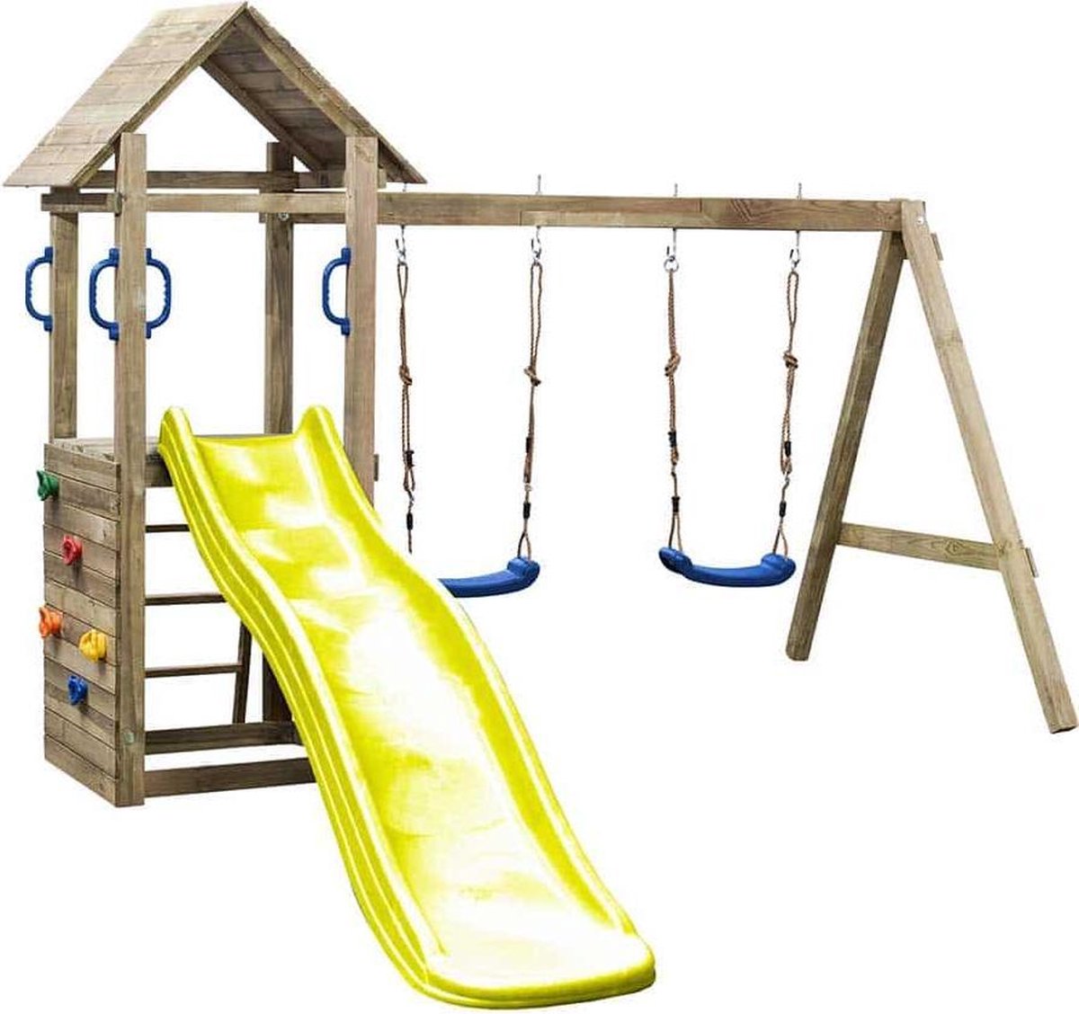 SwingKing Speeltoestel Maria + glijbaan Geel    - 160x295x210cm