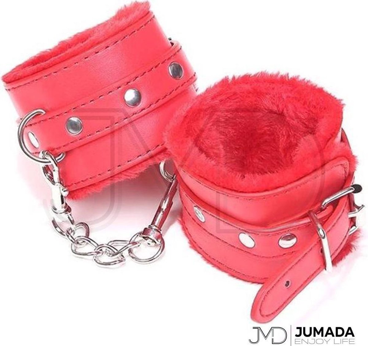 Handboeien - Bondage - Verstelbaar - Pluche - Rood