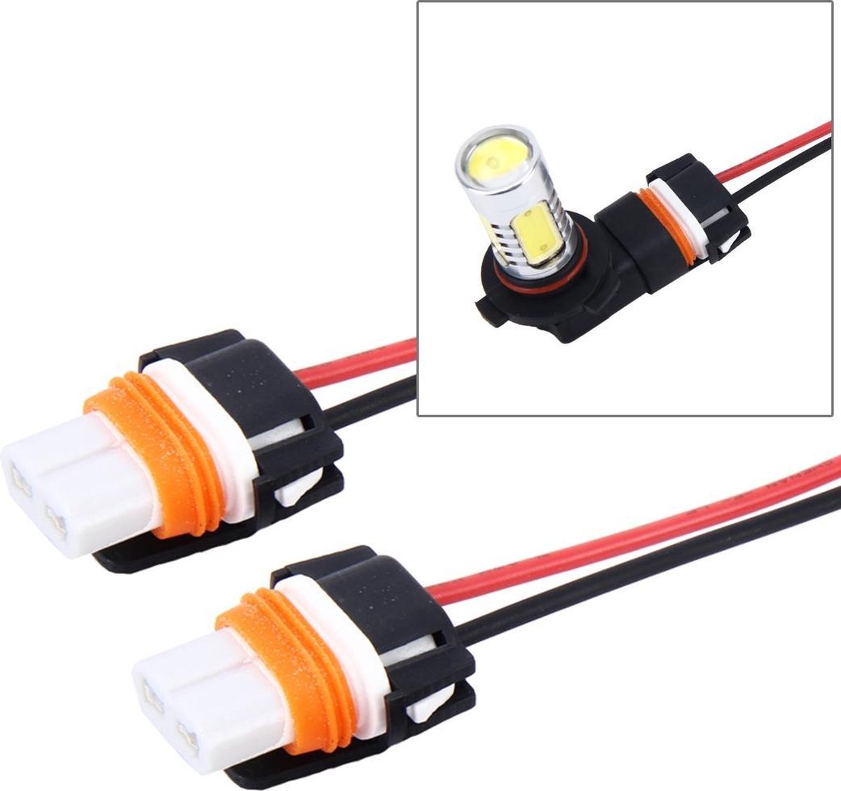 2 PCS 9005 Car Auto LED-lamp Keramische isolatie Socket Holder (geen licht inbegrepen)