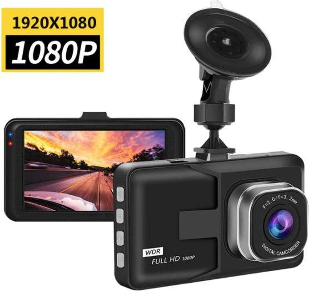 3 Inch Dash Cam Auto Dvr Video Recorder Hd 1080P Cyclus Opname Nachtzicht Groothoek Rijden Recorder Dashcam video Griffier