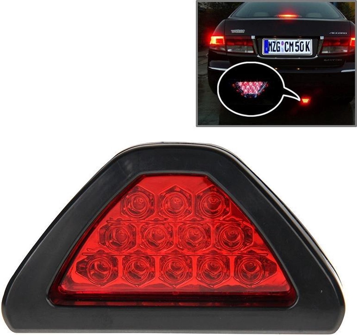 12-LED rood achterlicht waarschuwingsremlicht voor DC 12V auto's