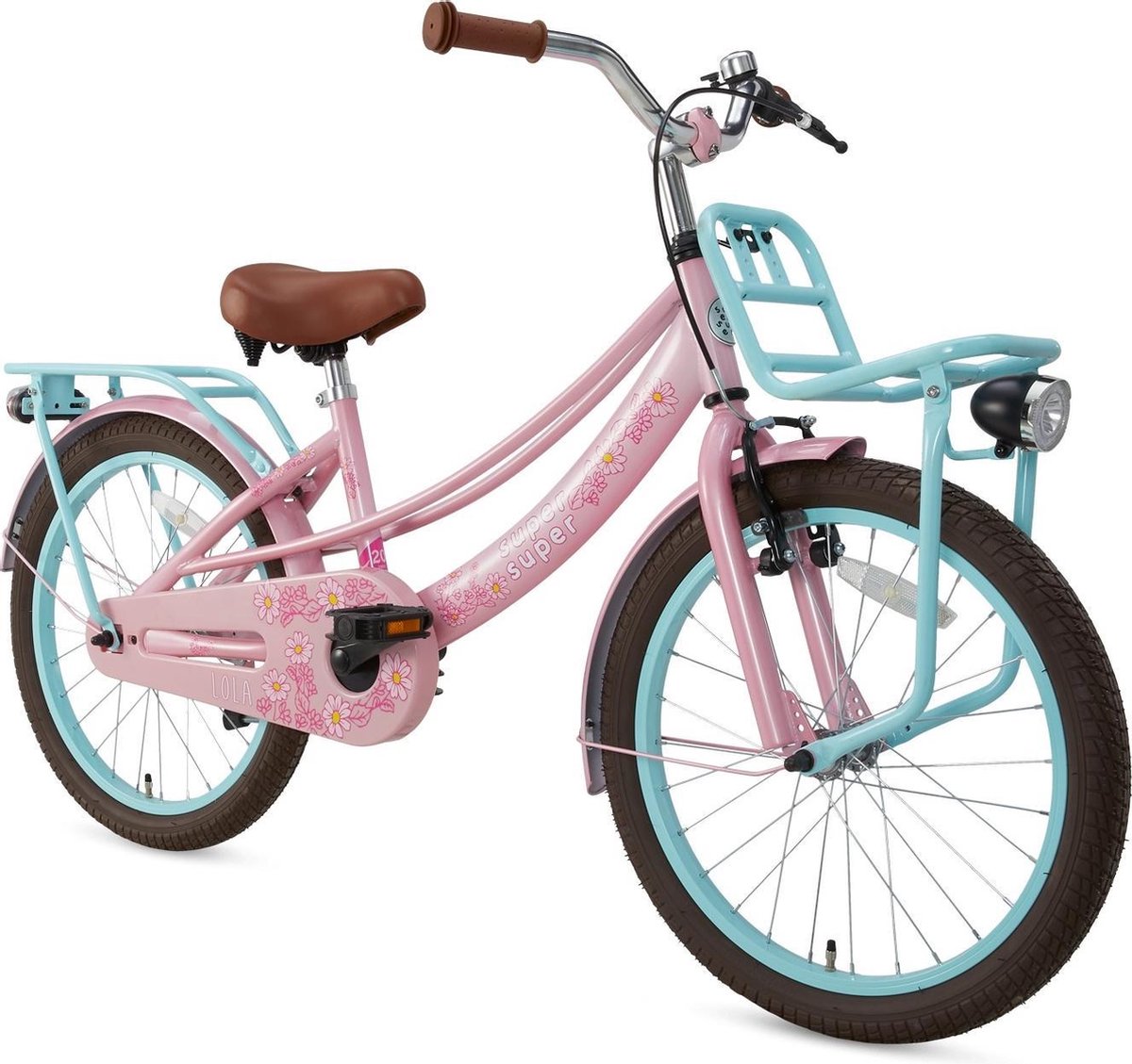 Supersuper Lola Kinderfiets - Meisjes - 20 inch - Roze / Turquoise
