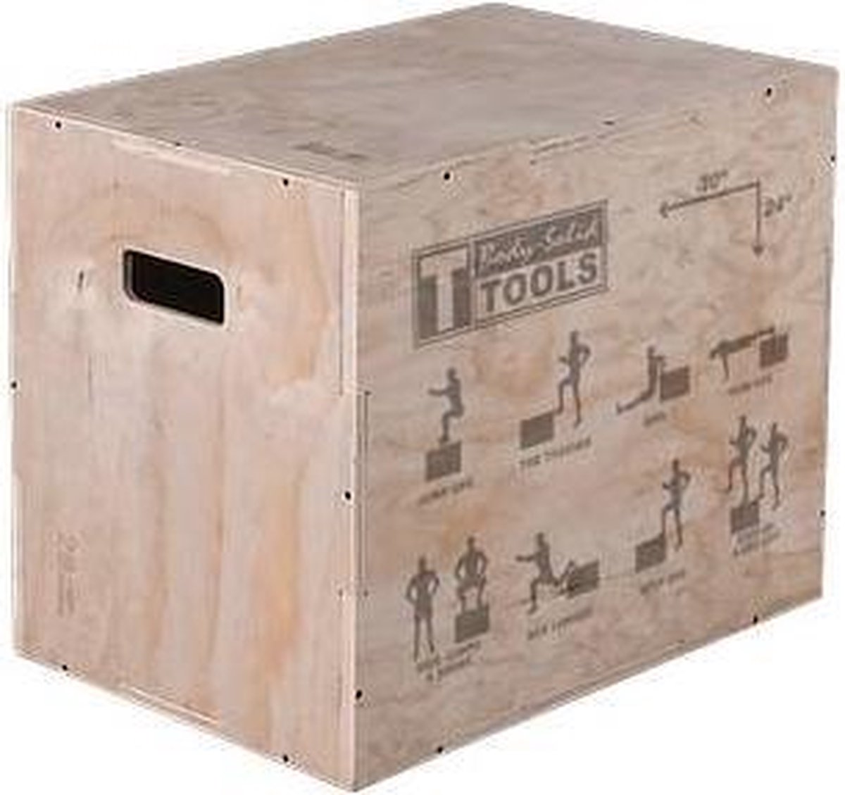 Body-Solid 3-In-1 Houten Plyobox BSTWPBOX - Hout - Houtkleurig