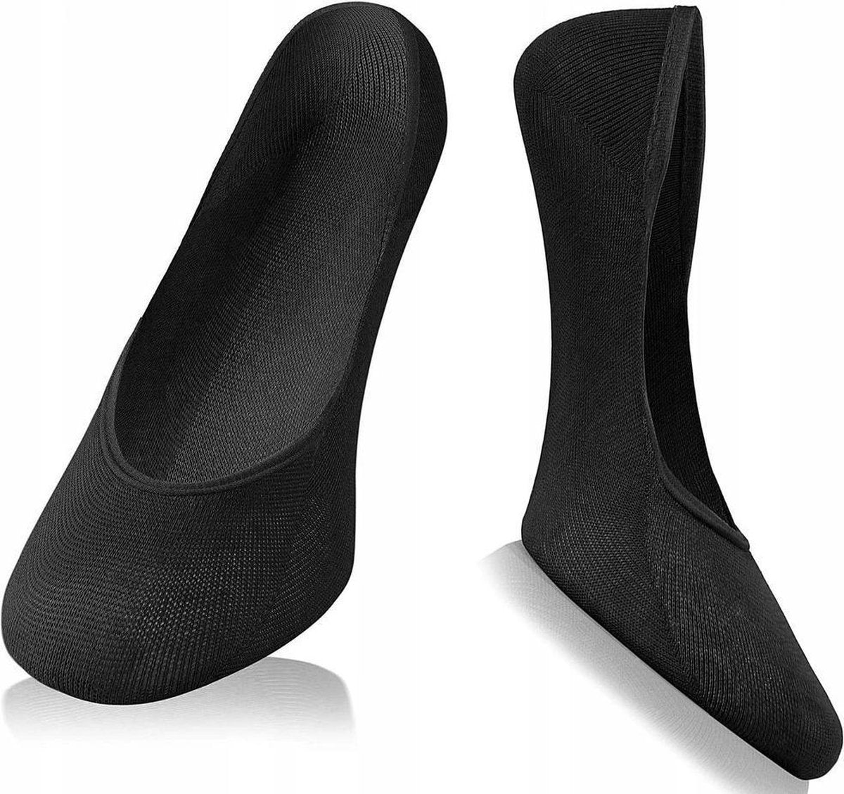 Sesto-senso zwarte dames katoenen ballerina Footies Balerine