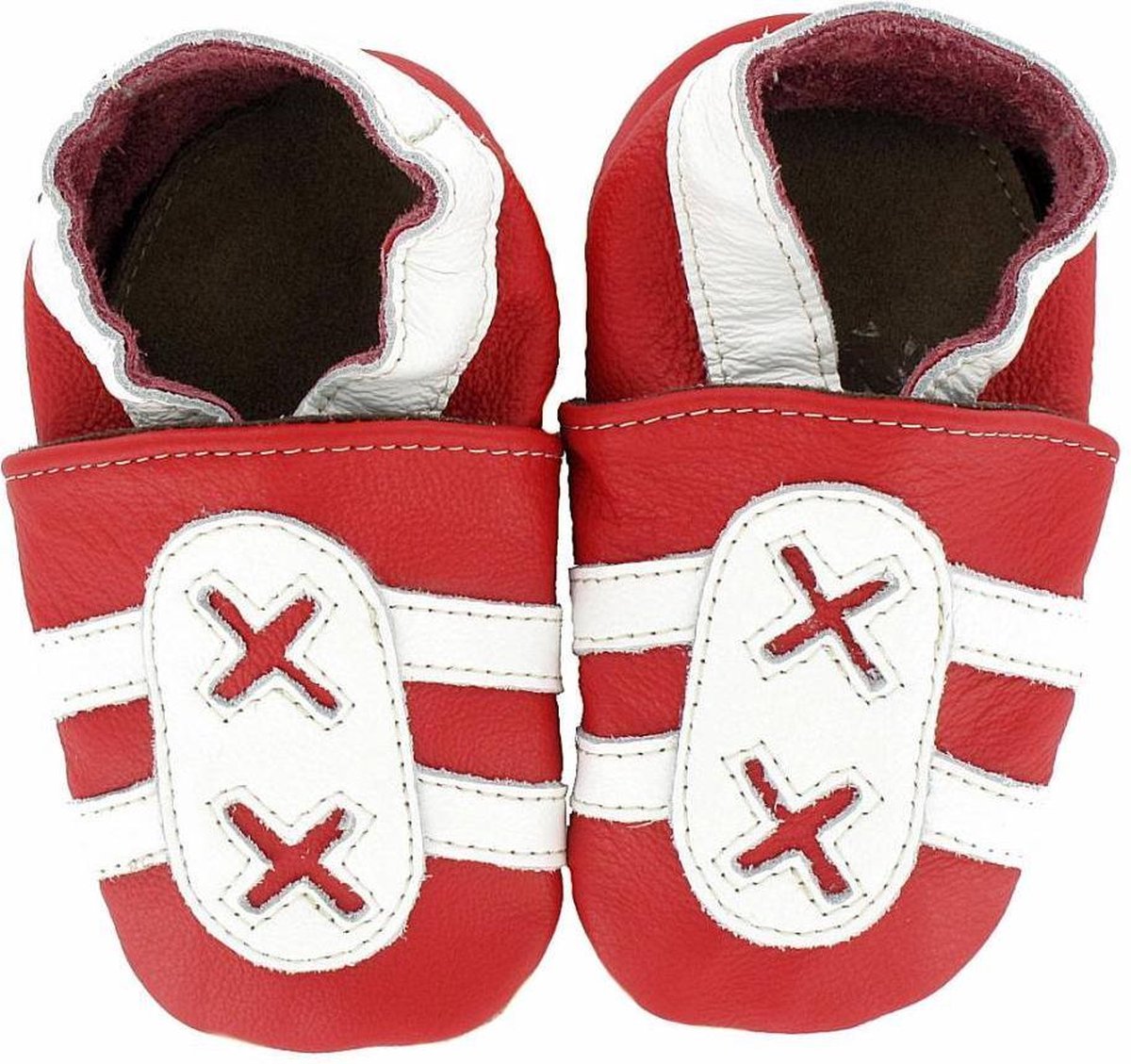 Hobea  babyslofje  sport rood wit