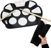 MikaMax Oprolbaar Drumstel - Speelgoedinstrument - Elektrische Drumpads - Mini Roll Up Drumkit - Complete Set