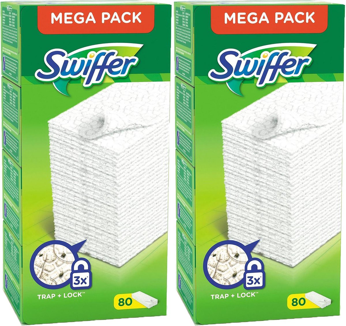 2x Swiffer Vloerreiniger - 80 Stuks - Navul Stofdoekjes