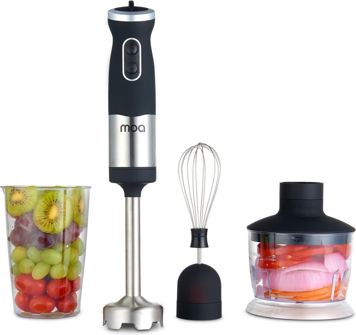 MOA HB57 Staafmixer 700W - Staafmixer set met accessoires - Hakmolen - Klopper - Maatbeker 750ml