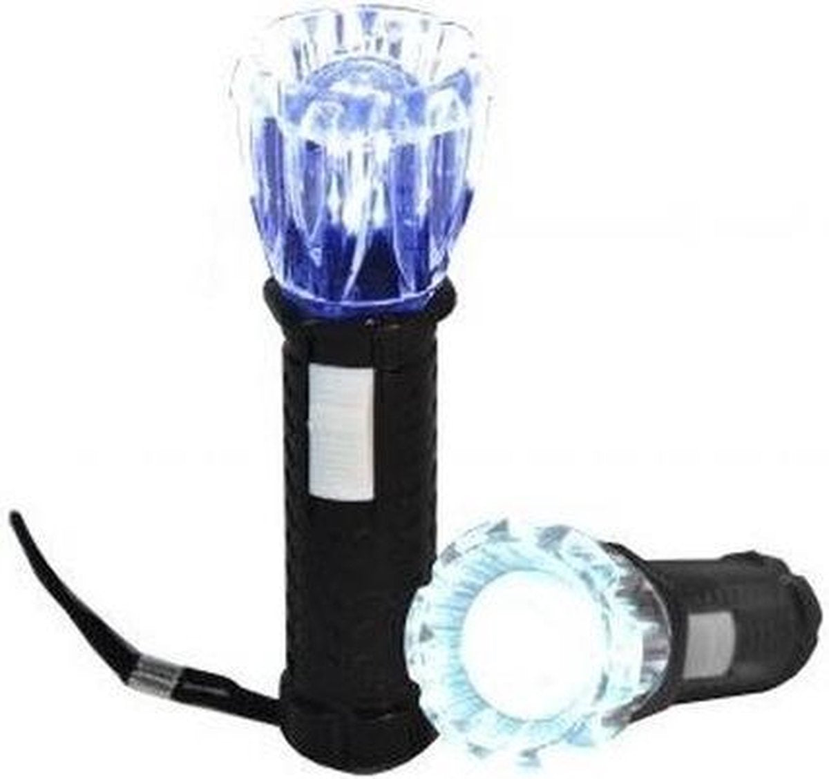 Kinder zaklamp zwart 10 cm