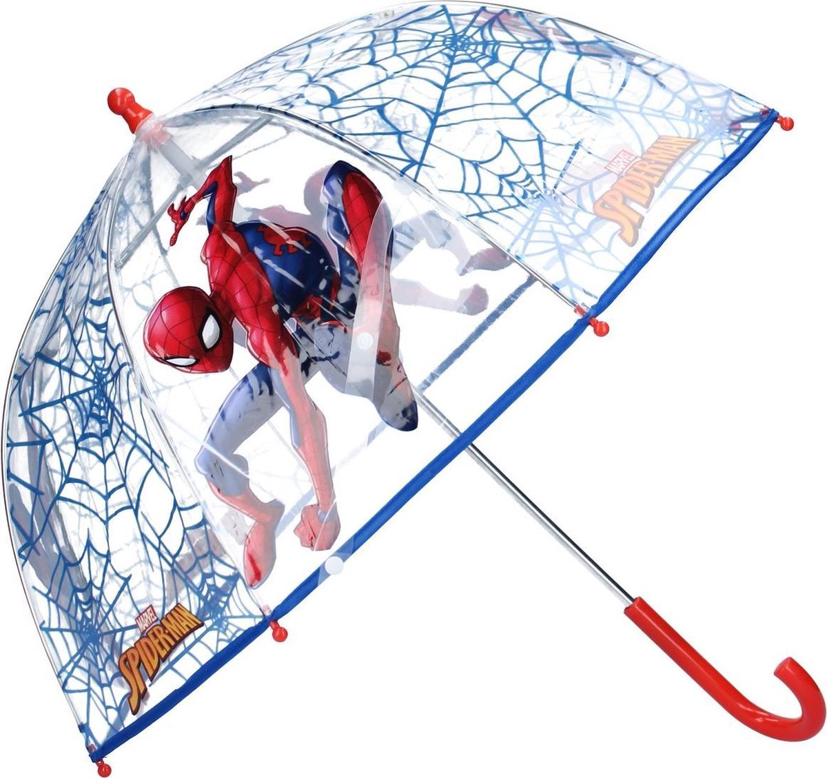 Marvel Paraplu Spider-man 73 Cm Pvc/aluminium Blauw/rood