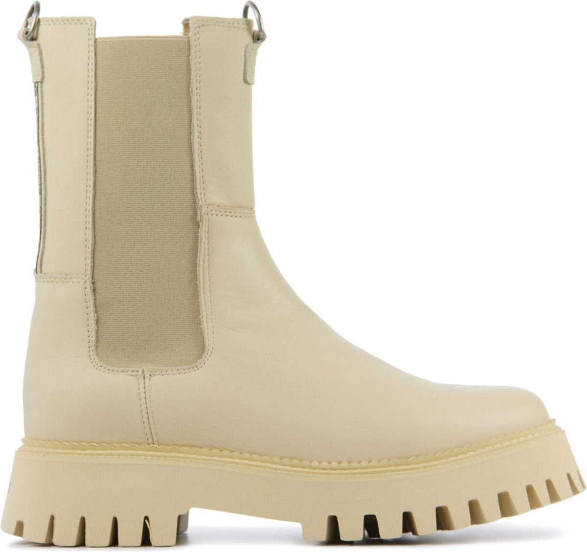 Bronx Vrouwen Leer  Chelsea boots / Laarzen / Damesschoenen 47268 - Beige - maat 38
