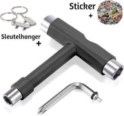 LJP - Skate Tool - Skateboard Tool - skatetool - Zwart - T-Tool - Skateboard - Penny Board - Longboard - Skateboard sleutel