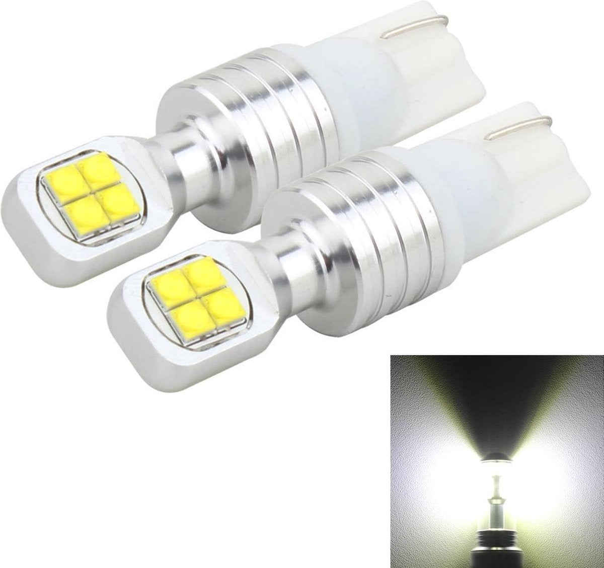 2 STKS T10 40 W 800 LM 6000 K Autoruimte Licht Leeslamp Licentielicht met 8 CREE Lamp
