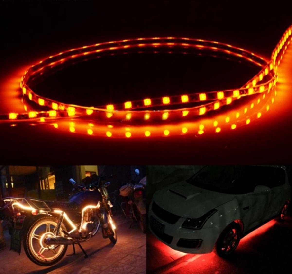 5 STKS 45 LED 3528 SMD Waterdichte flexibele autostrooklamp voor autodecoratie