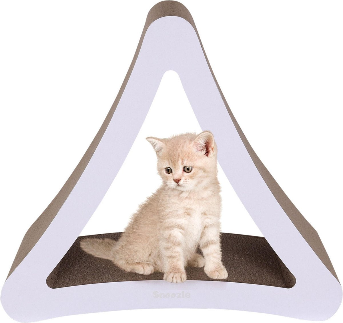 Snoozle Pyramid Krabpaal voor Katten - Wit - 46cm - Krabmeubel - Karton