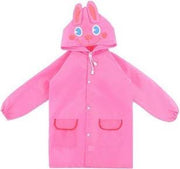 Poncho Regenponcho - Kinder Regenjas - Kinderjas - 3-6 jaar - Regenjas - One Size - Roze Konijn