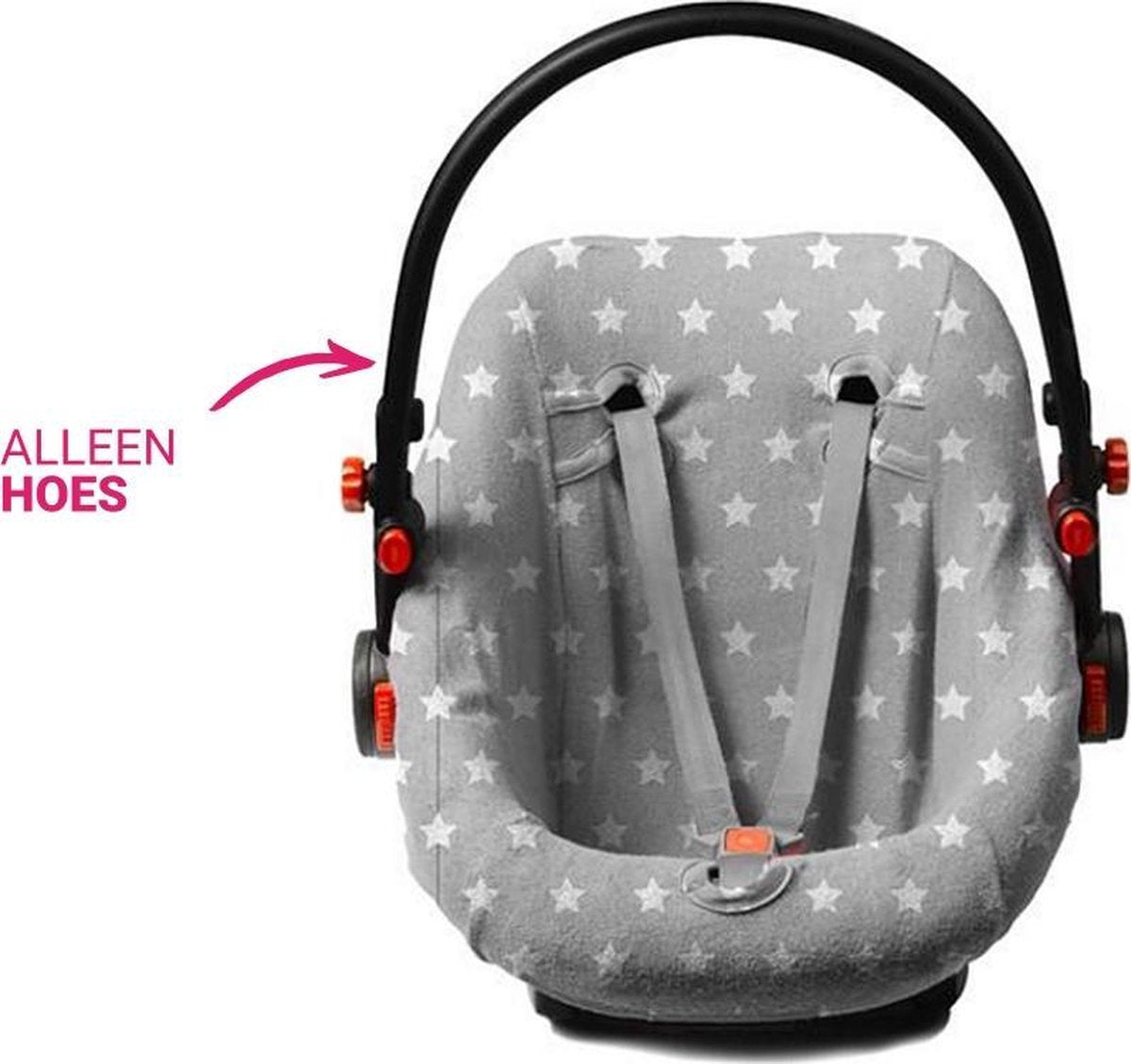 Briljant Baby Autostoelhoes badstof dessin Thijs - maat 0+ grijs