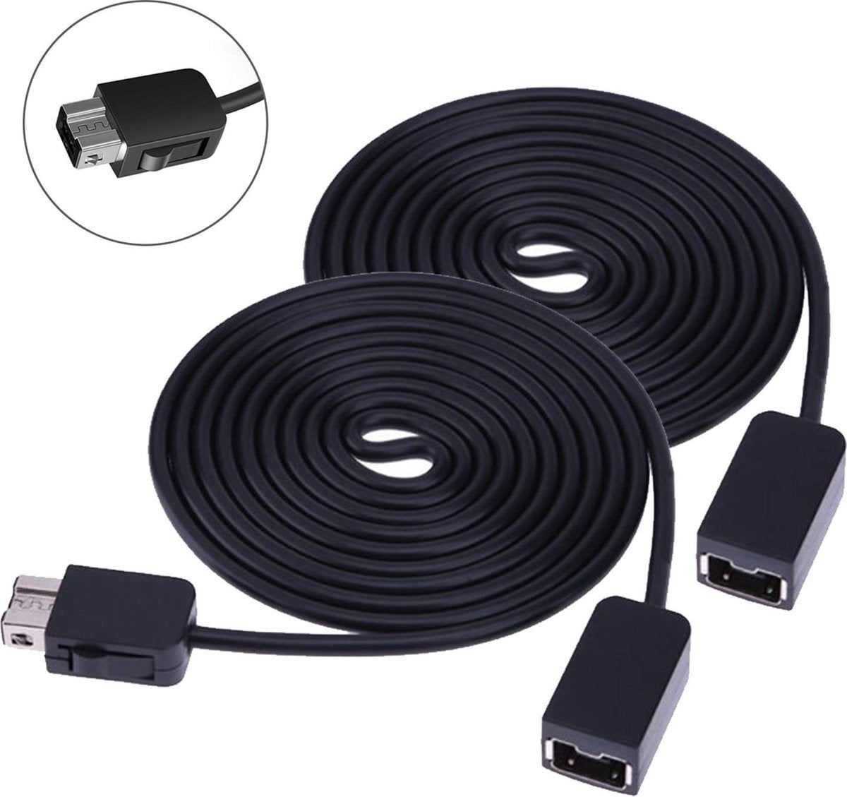 Thredo Set Van 2 Verlengkabels voor Nintendo NES / SNES Mini Classic
