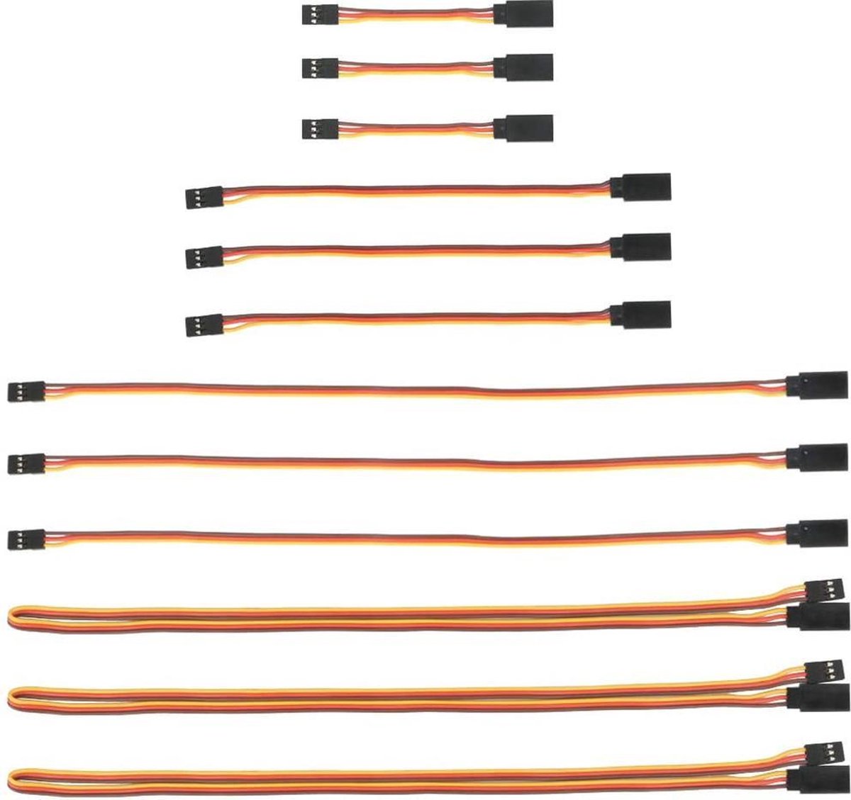 MMOBIEL 12X 5X 3-Pin RC Servo kabel / 5X Servo Y kabel voor RC Drone