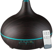 Aroma Diffuser 550ml met afstandsbediening - Vernevelaar - Luchtbevochtiger - Donkerbruin