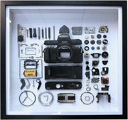 Niet-werkend display Mechanische 3D-filmcamera Montage van vierkant fotolijstje Demonteer de fotolijst