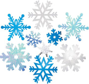 12 kartonnen kerst sneeuwvlokken - Feestdecoratievoorwerp