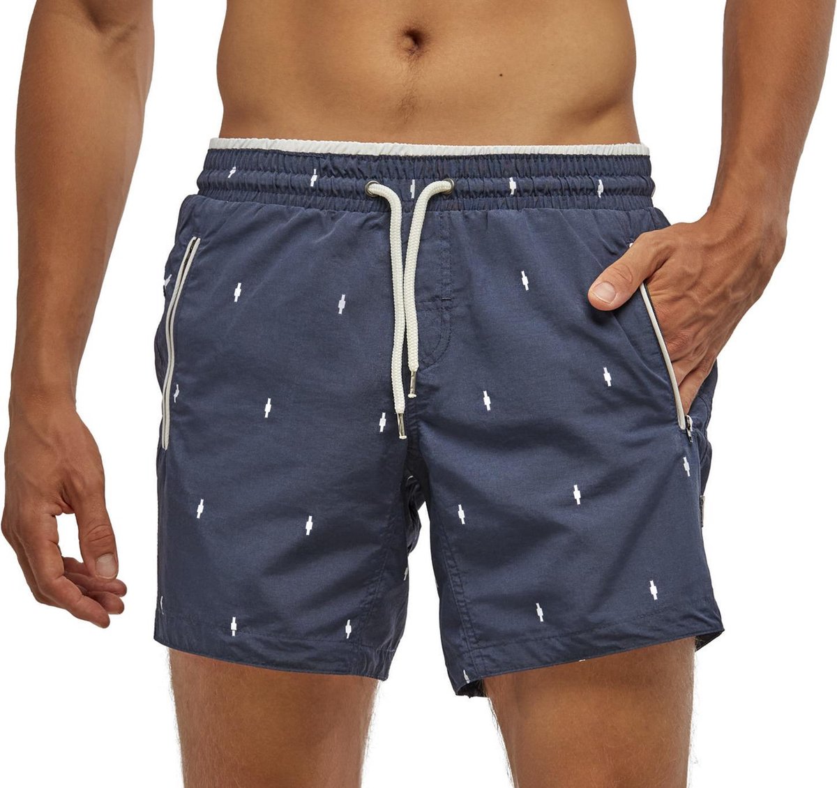 Coral Beachwear The Marine - zwembroek - ritszakken - mannen - donkerblauw - 100% Taslan - sneldrogend