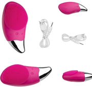 A&K vibrerende gezichtsreiniging borstel Anti-Aging Silicone Massager Waterdichte huid reiniging zorg en massager