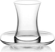 LAV Zen - Turkse Theeglazen Met Schoteltjes - Set van 6 - 155 ml
