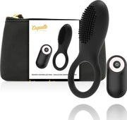 Coquette Cock Ring Remote Control Rechargeable Black/ Gold 