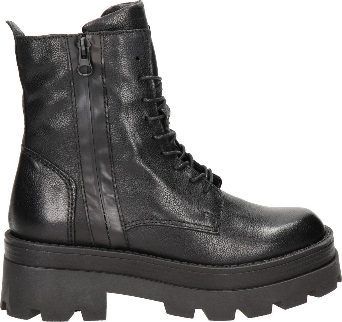 Mjus dames veterboot - Zwart - Maat 37