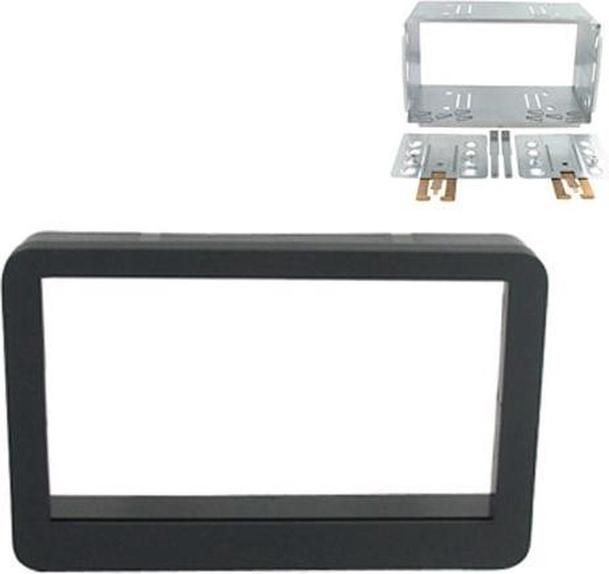 2-DIN frame ALFA 159 05>/Brera 2006> zwart met Sat Nav