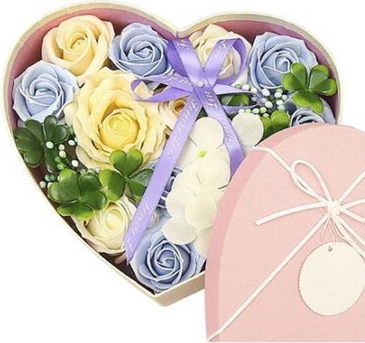 Zeeproosjes geschenkdoos hart Blauw | Moederdagtip | Uniek cadeau