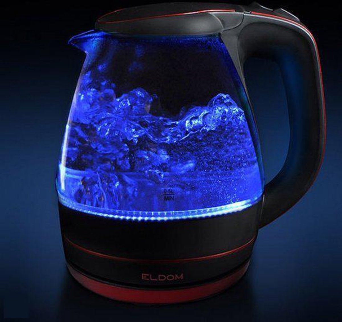 ELDOM C400 Waterkokers zwart/rood