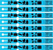 Bagagetickets - Bagagelabels op rol - 500 Nummers - Blauw