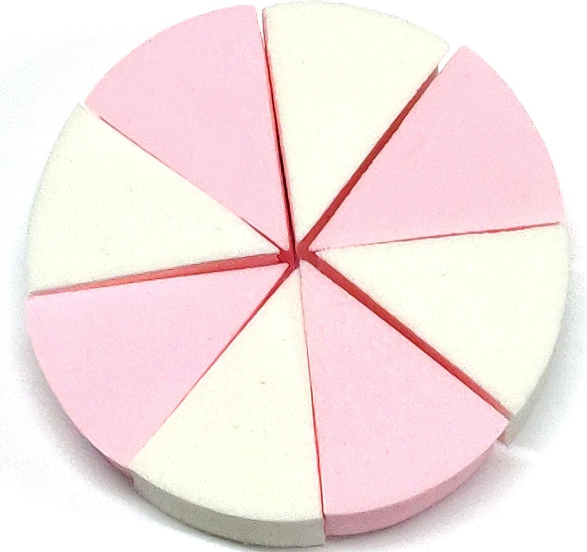 Make-up Sponzen Set - 8 Delig - Wit-Pink