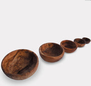 Olivieu ~ Abondance ~ 4.5 t/m 12.5 cm ~ Vijf Houten / Olijfhouten Tapasschalen | Duurzame Serveerschalen | Schaaltjes | Snackschalen | Cateringschalen