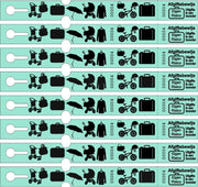 Bagagetickets - Bagagelabels op rol - 500 Nummers - Mint groen
