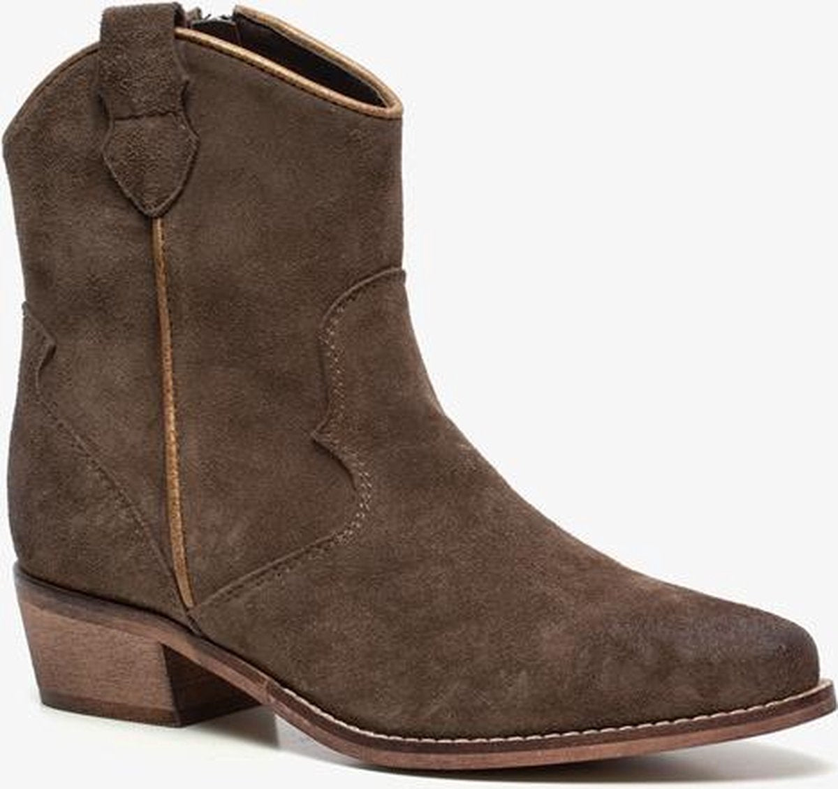 TwoDay suede dames cowboy western laarsjes - Groen - Maat 38