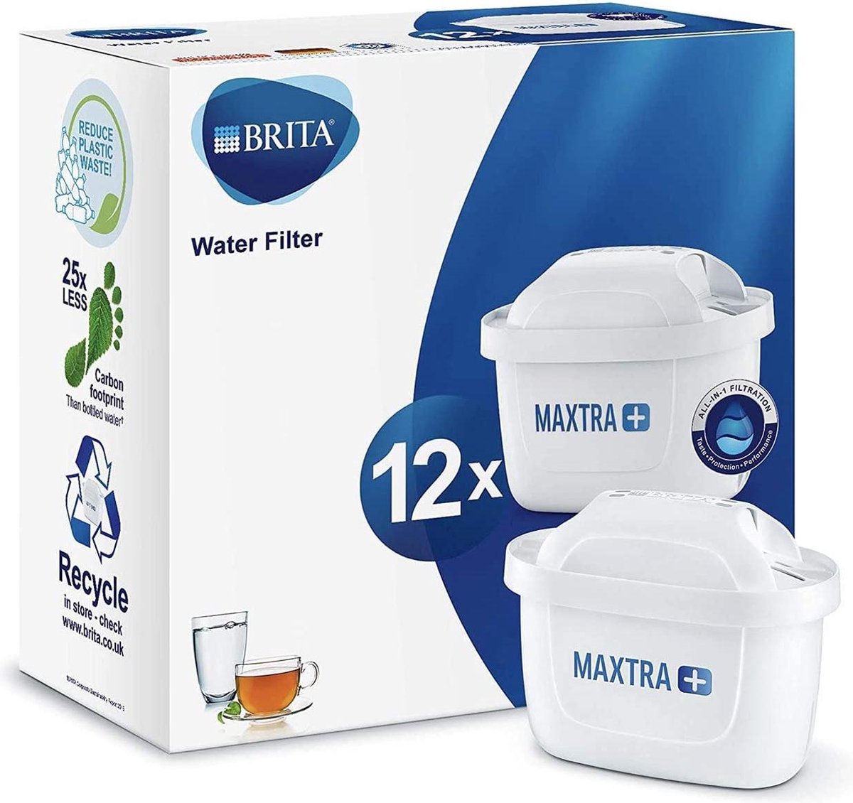 BRITA Maxtra+ Filterpatronen - 12 stuks - verbeterde filterprestaties