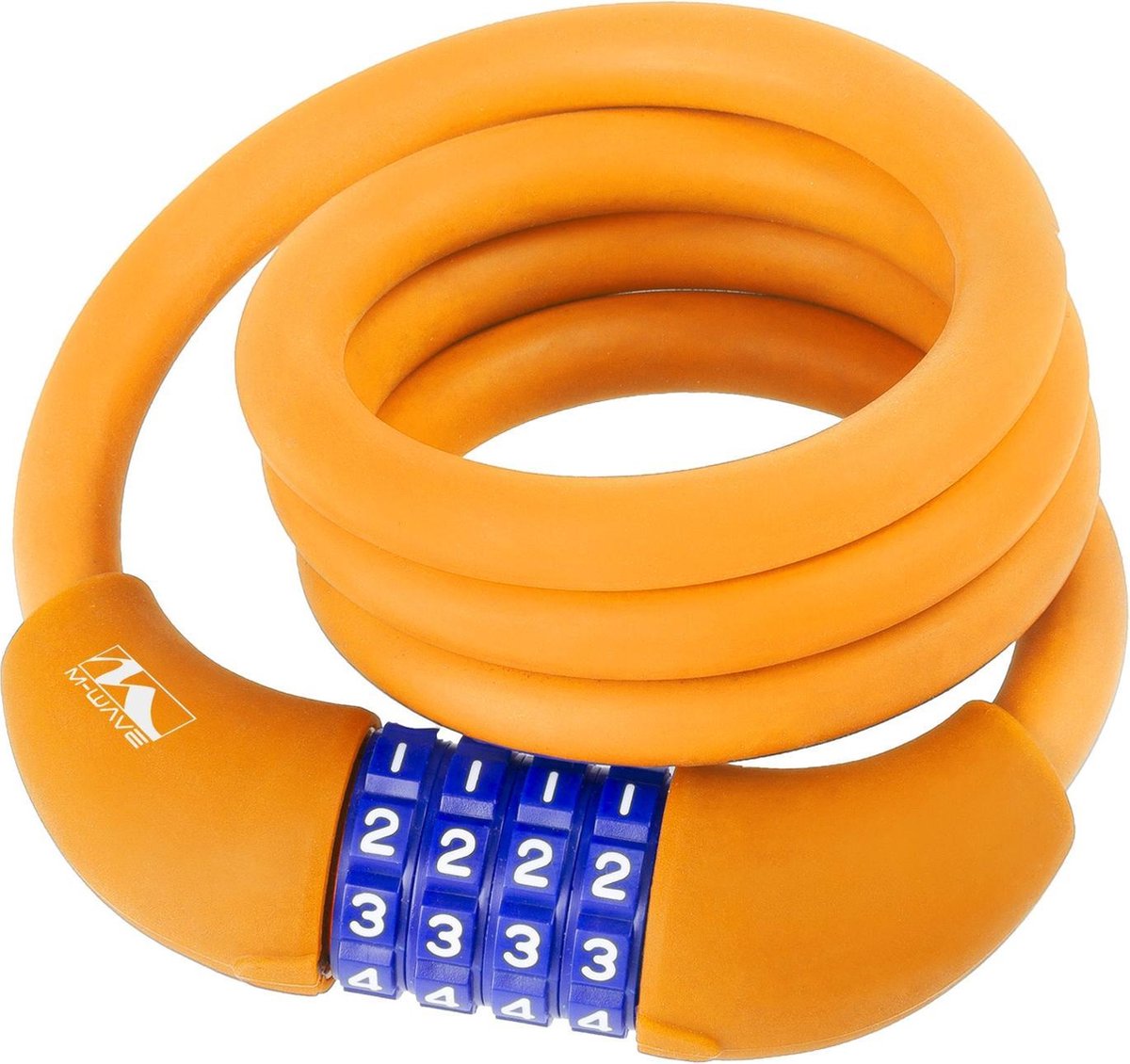 M-wave Spiraalslot Cijfercombinatie Silicone 1000 X 12 Mm Oranje