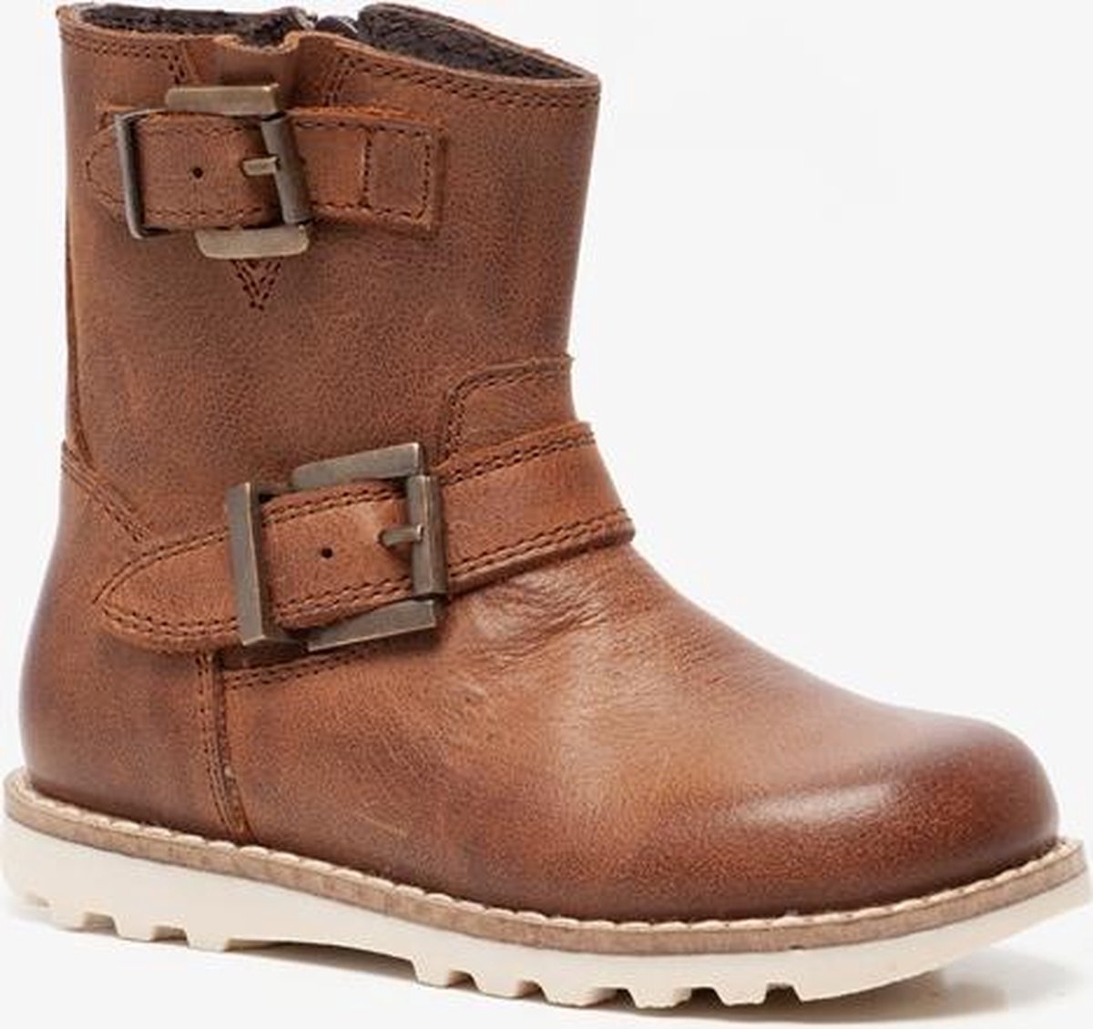 Groot leren jongens boots - Bruin - Maat 23