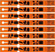 Bagagetickets - Bagagelabels op rol - 500 Nummers - Oranje