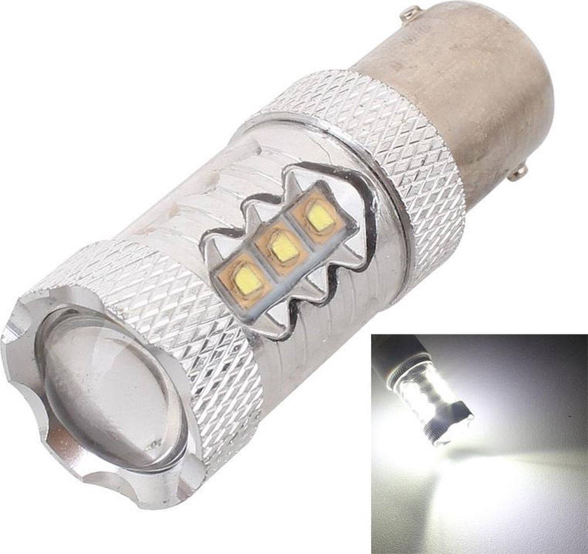 1157 / BAY15D 80W 800LM 6500K Wit licht 16-3535-LED's Autoremlicht