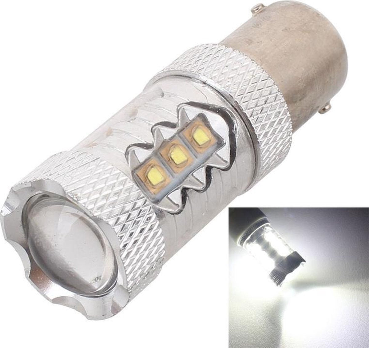 1156 / BA15S 80W 800LM 6500K wit licht 16-3535-LEDs Auto reservelamp