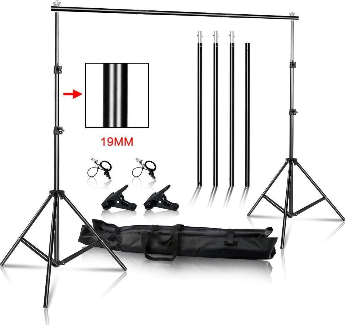 Achtergrond statief 2 x 3 meter – Achtergrondsysteem – Fotostudio statief – Fotografie