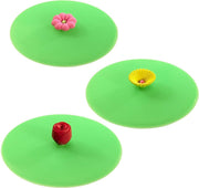 Lurch - siliconen deksel voor drinkglas - set 6 st. - groen - 10.5cm